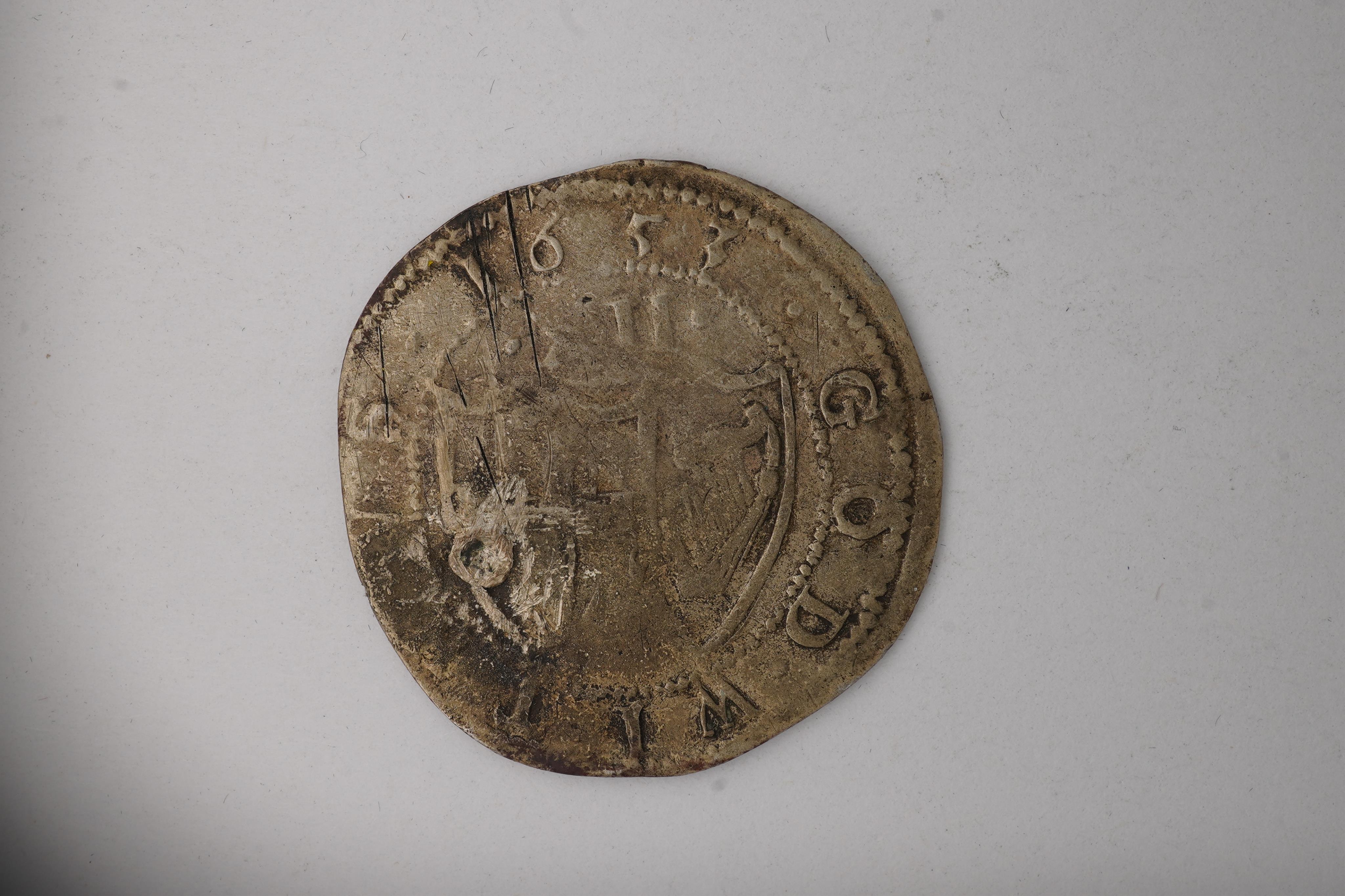 British hammered coins, Commonwealth, silver shilling, 1653, fake?